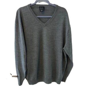 Jos. A. Bank Gray V-Neck Sweater
